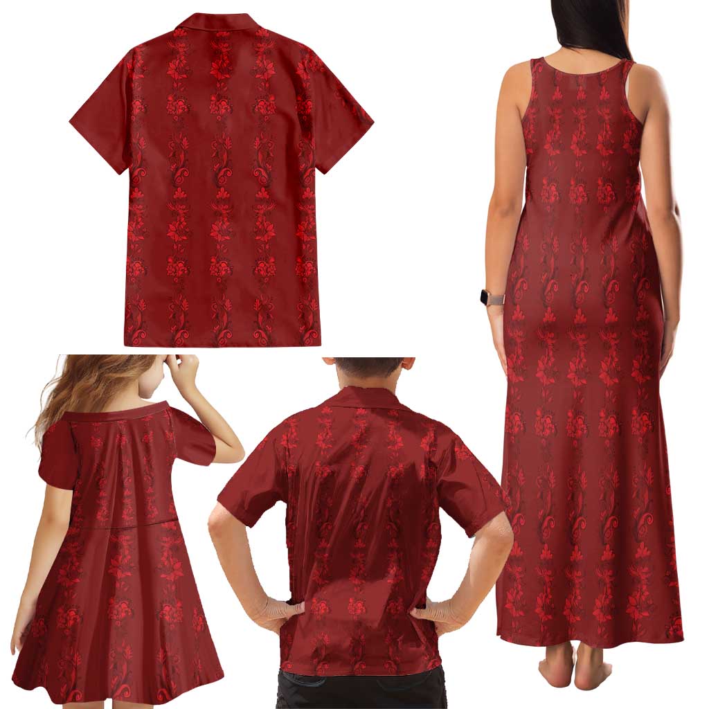 Philippines Christmas Family Matching Tank Maxi Dress and Hawaiian Shirt Parol Xmas Barong Style - Wonder Print Shop