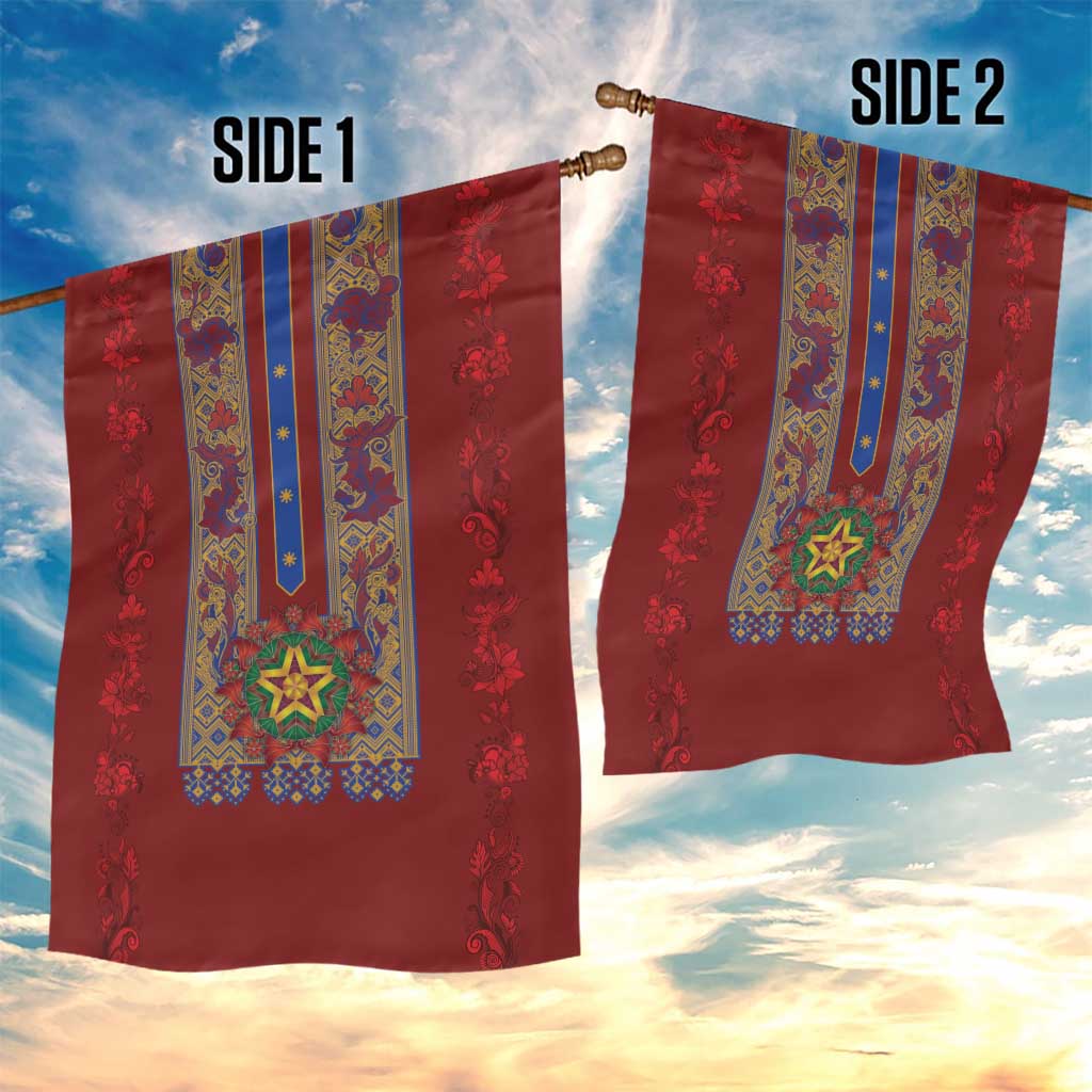 Philippines Christmas Garden Flag Parol Xmas Barong Style - Wonder Print Shop