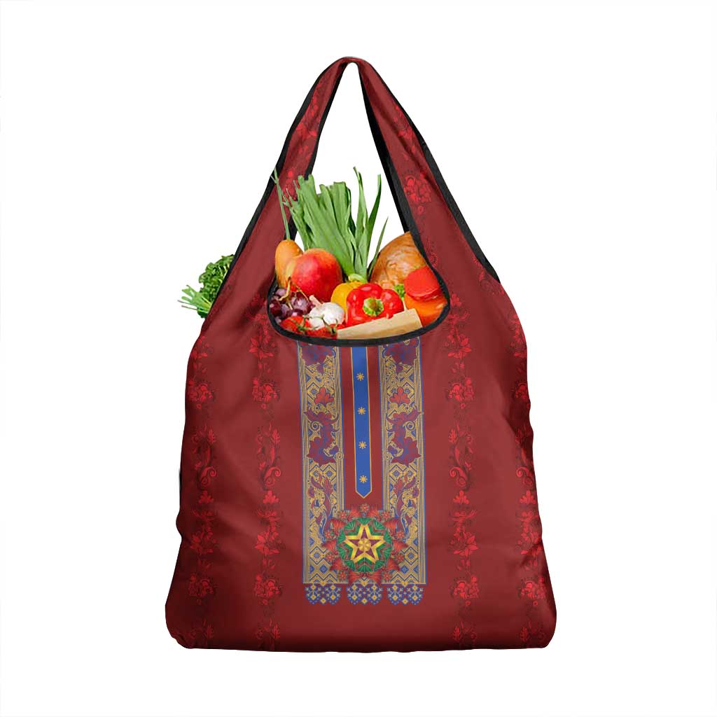 Philippines Christmas Grocery Bag Parol Xmas Barong Style - Wonder Print Shop