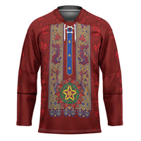 Philippines Christmas Hockey Jersey Parol Xmas Barong Style - Wonder Print Shop
