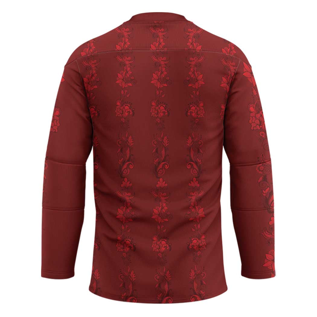 Philippines Christmas Hockey Jersey Parol Xmas Barong Style - Wonder Print Shop
