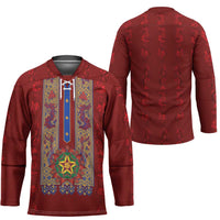 Philippines Christmas Hockey Jersey Parol Xmas Barong Style - Wonder Print Shop