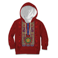 Philippines Christmas Kid Hoodie Parol Xmas Barong Style - Wonder Print Shop