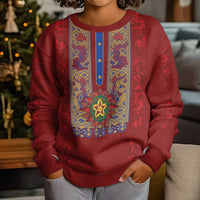 Philippines Christmas Kid Ugly Christmas Sweater Parol Xmas Barong Style - Wonder Print Shop