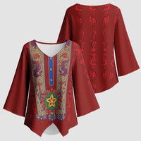Philippines Christmas Kimono Sleeve Blouse Parol Xmas Barong Style - Wonder Print Shop