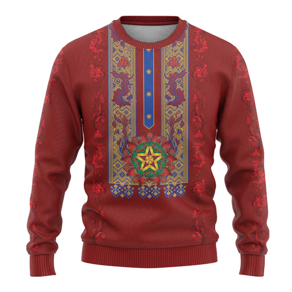 Philippines Christmas Ugly Christmas Sweater Parol Xmas Barong Style - Wonder Print Shop