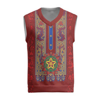 Philippines Christmas Knitted V-Neck Vest Parol Xmas Barong Style - Wonder Print Shop