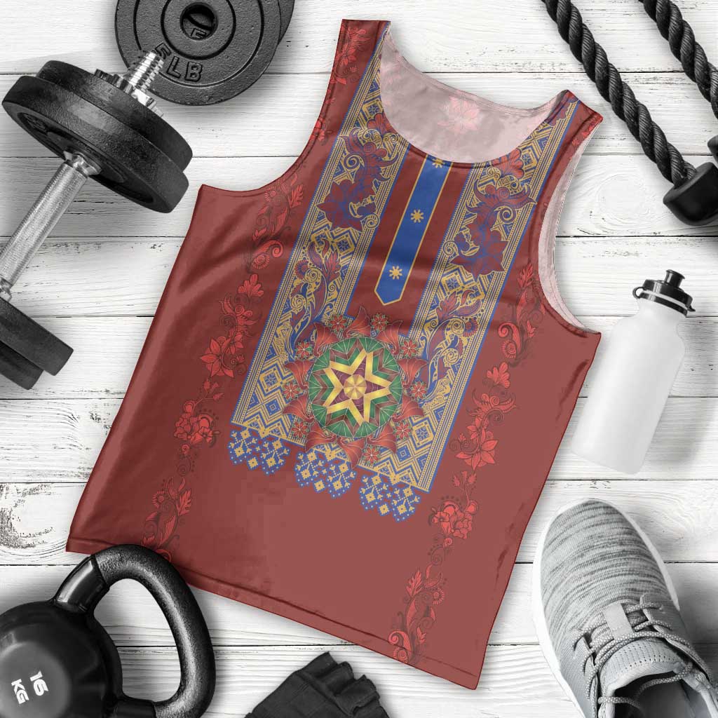 Philippines Christmas Men Tank Top Parol Xmas Barong Style - Wonder Print Shop