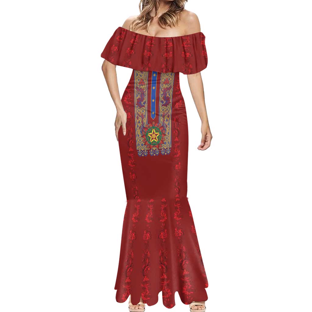 Philippines Christmas Mermaid Dress Parol Xmas Barong Style - Wonder Print Shop