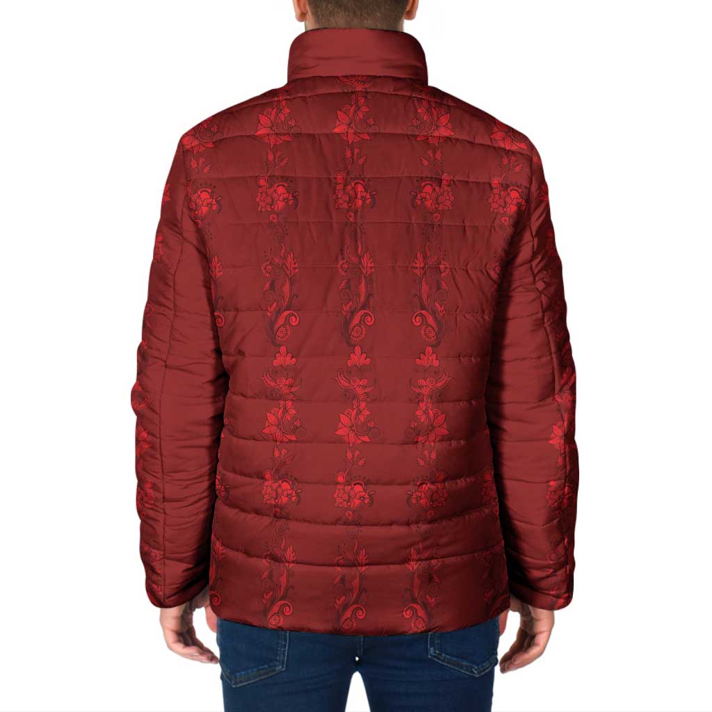 Philippines Christmas Padded Jacket Parol Xmas Barong Style - Wonder Print Shop