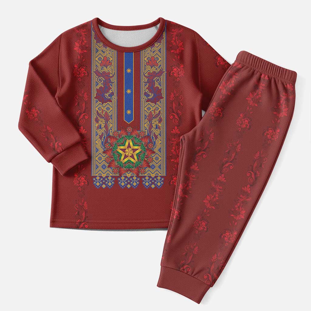 Philippines Christmas Pajama Set Parol Xmas Barong Style - Wonder Print Shop