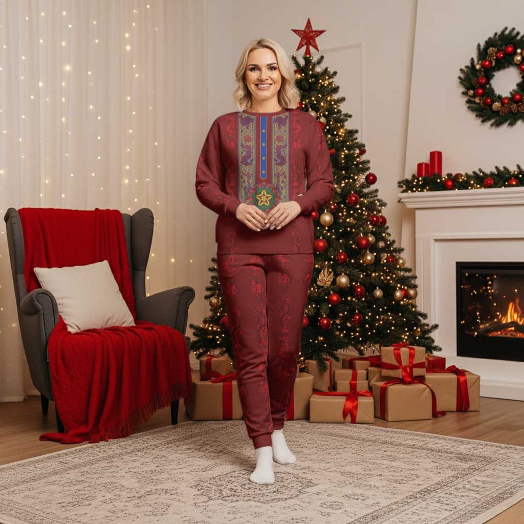 Philippines Christmas Pajama Set Parol Xmas Barong Style - Wonder Print Shop