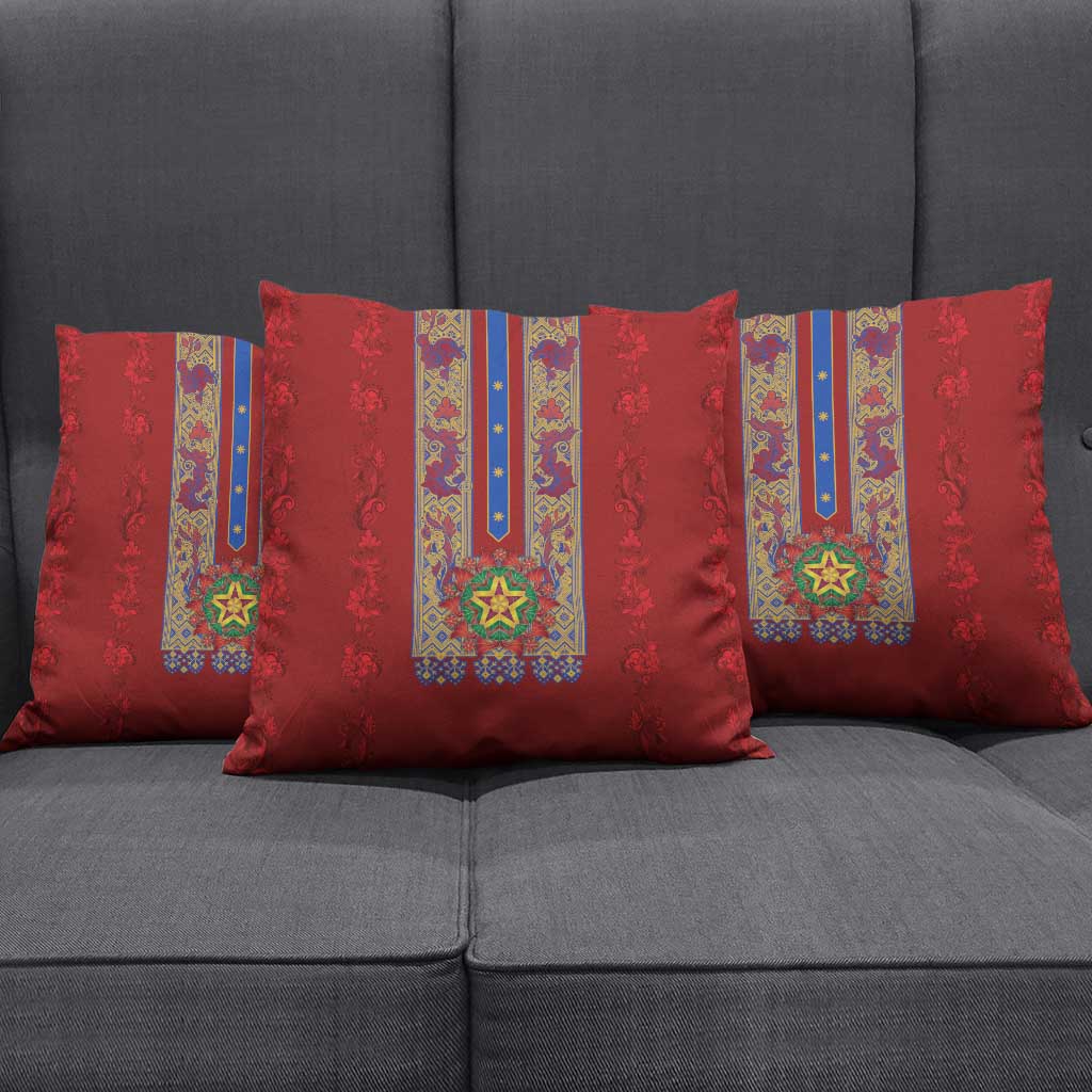 Philippines Christmas Pillow Cover Parol Xmas Barong Style - Wonder Print Shop