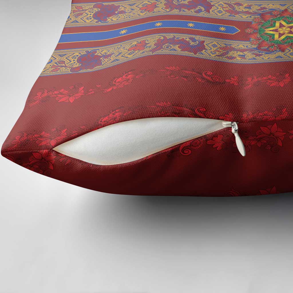 Philippines Christmas Pillow Cover Parol Xmas Barong Style - Wonder Print Shop