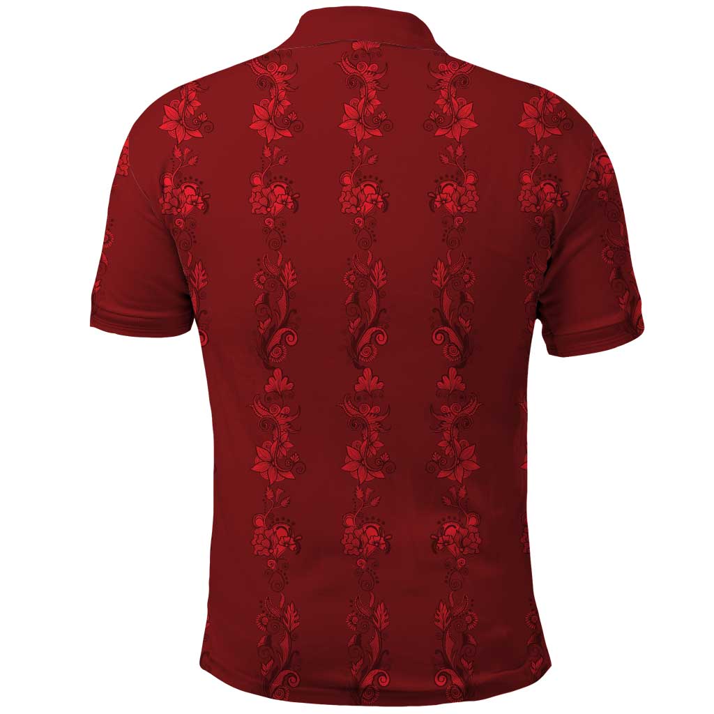 Philippines Christmas Polo Shirt Parol Xmas Barong Style - Wonder Print Shop