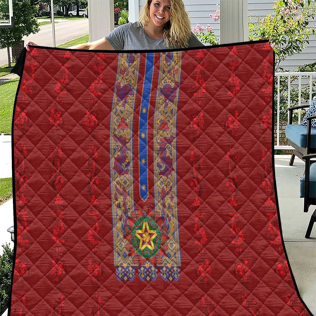 Philippines Christmas Quilt Parol Xmas Barong Style - Wonder Print Shop