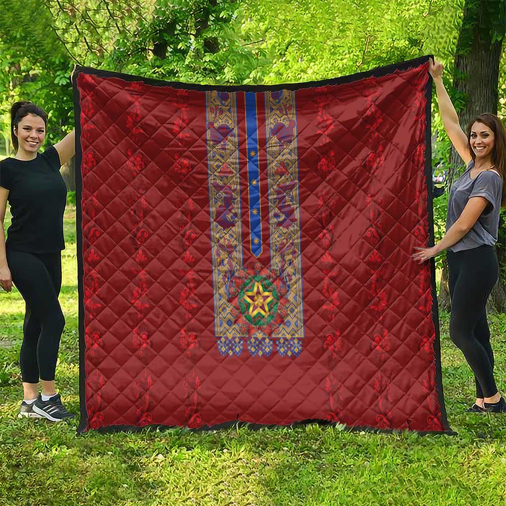 Philippines Christmas Quilt Parol Xmas Barong Style - Wonder Print Shop