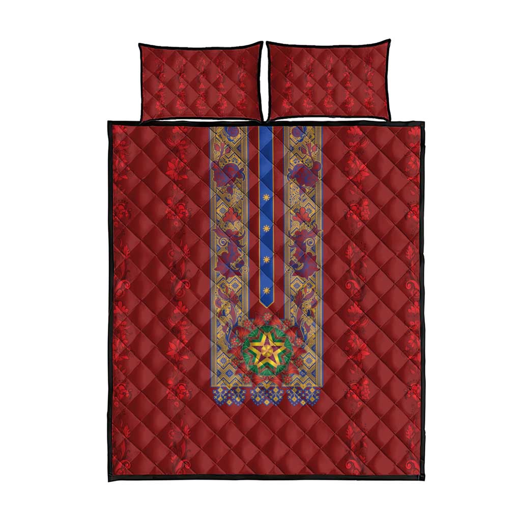 Philippines Christmas Quilt Bed Set Parol Xmas Barong Style - Wonder Print Shop