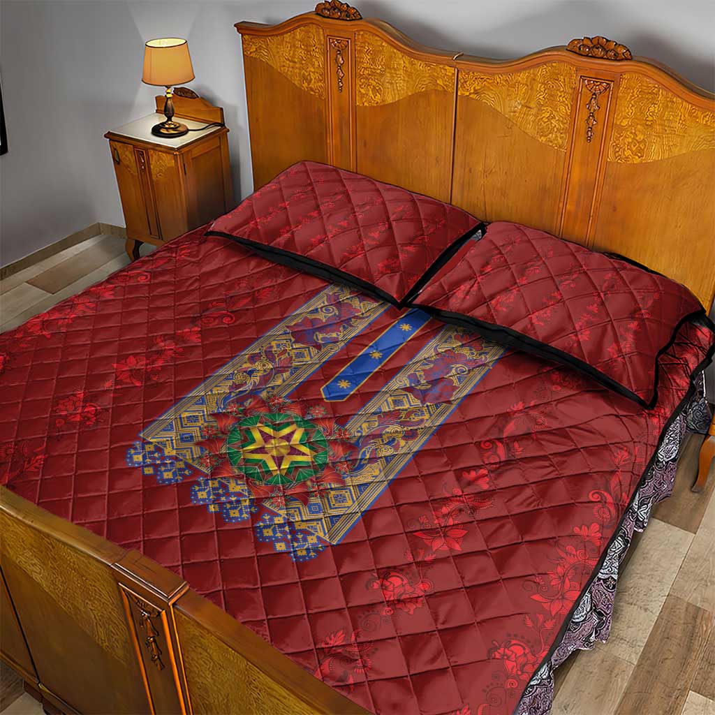 Philippines Christmas Quilt Bed Set Parol Xmas Barong Style - Wonder Print Shop