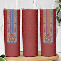 Philippines Christmas Skinny Tumbler Parol Xmas Barong Style - Wonder Print Shop