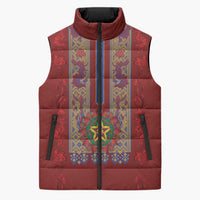 Philippines Christmas Sleeveless Puffer Jacket Parol Xmas Barong Style - Wonder Print Shop