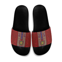 Philippines Christmas Slide Sandals Parol Xmas Barong Style - Wonder Print Shop