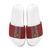 Philippines Christmas Slide Sandals Parol Xmas Barong Style - Wonder Print Shop