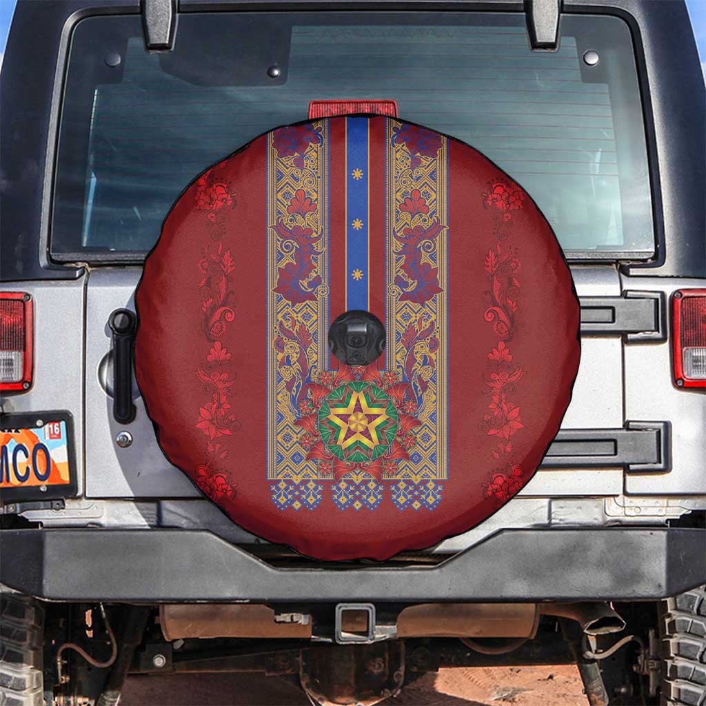 Philippines Christmas Spare Tire Cover Parol Xmas Barong Style - Wonder Print Shop