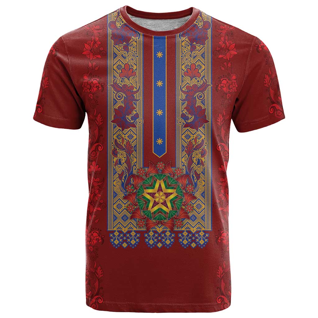 Philippines Christmas T Shirt Parol Xmas Barong Style - Wonder Print Shop
