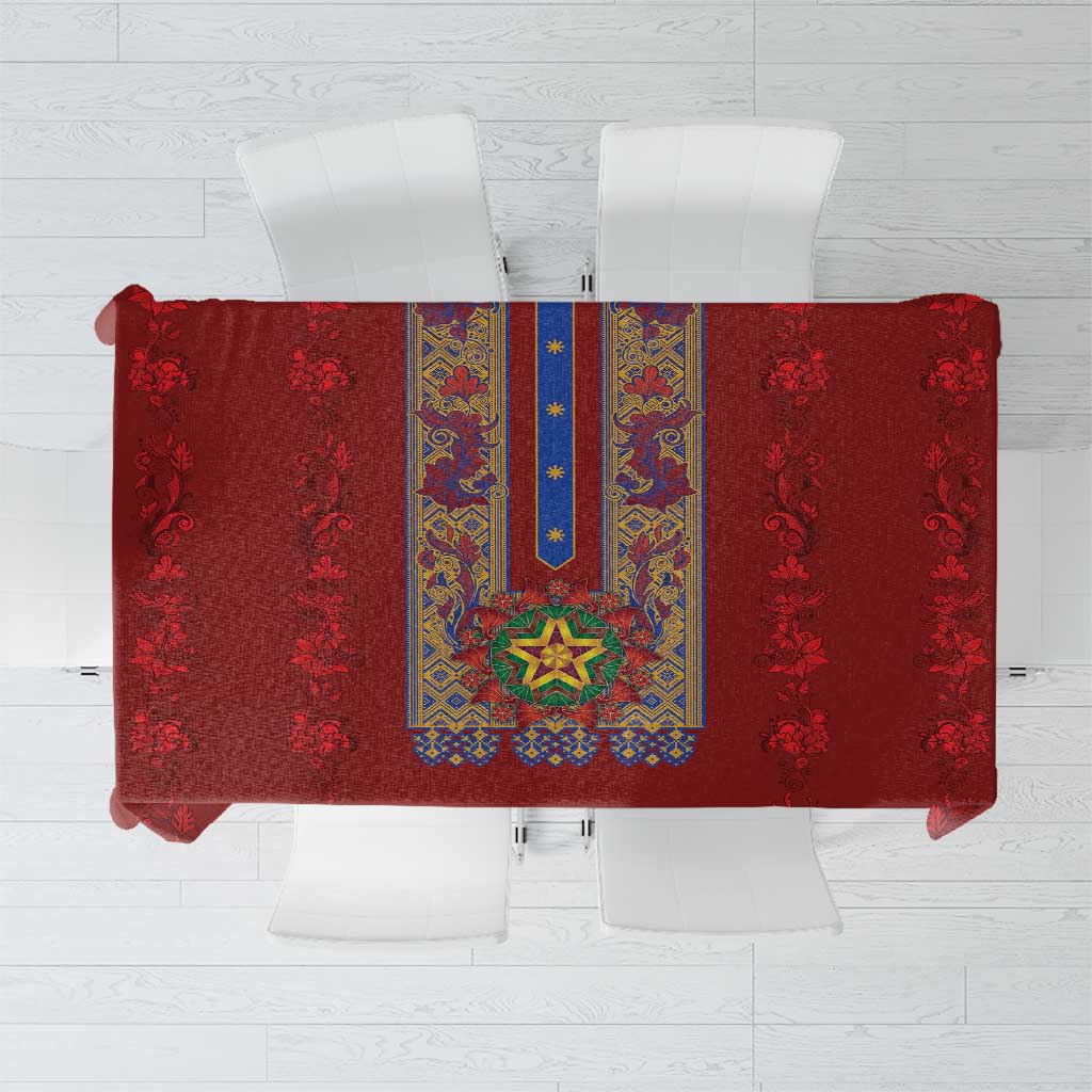 Philippines Christmas Tablecloth Parol Xmas Barong Style - Wonder Print Shop