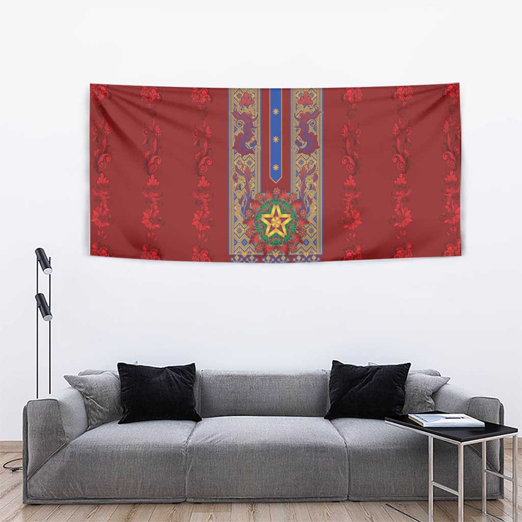 Philippines Christmas Tapestry Parol Xmas Barong Style - Wonder Print Shop
