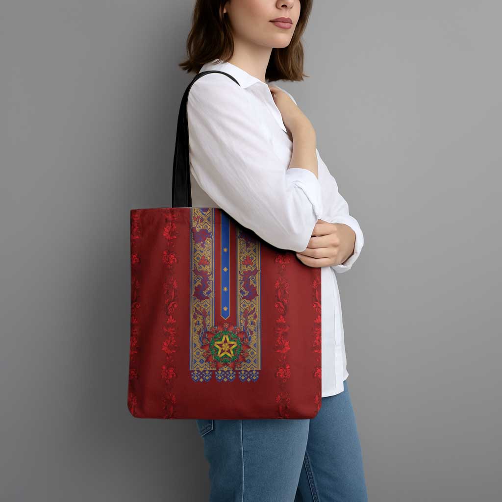 Philippines Christmas Tote Bag Parol Xmas Barong Style - Wonder Print Shop