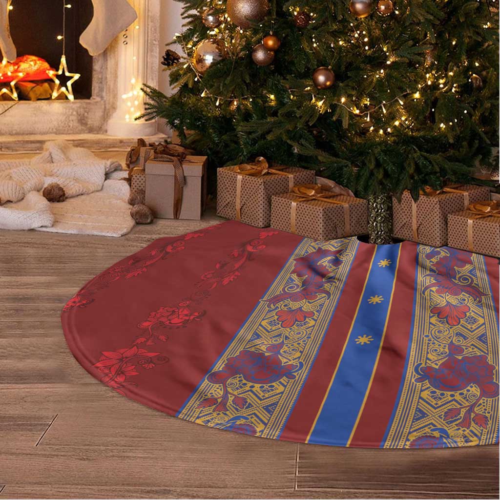 Philippines Christmas Tree Skirt Parol Xmas Barong Style - Wonder Print Shop