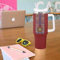Philippines Christmas Tumbler With Handle Parol Xmas Barong Style - Wonder Print Shop
