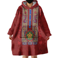 Philippines Christmas Wearable Blanket Hoodie Parol Xmas Barong Style - Wonder Print Shop