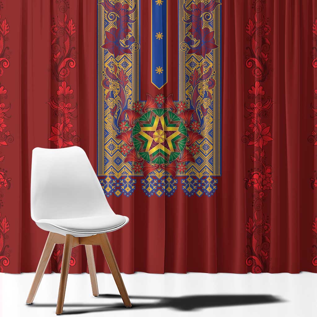 Philippines Christmas Window Curtain Parol Xmas Barong Style - Wonder Print Shop