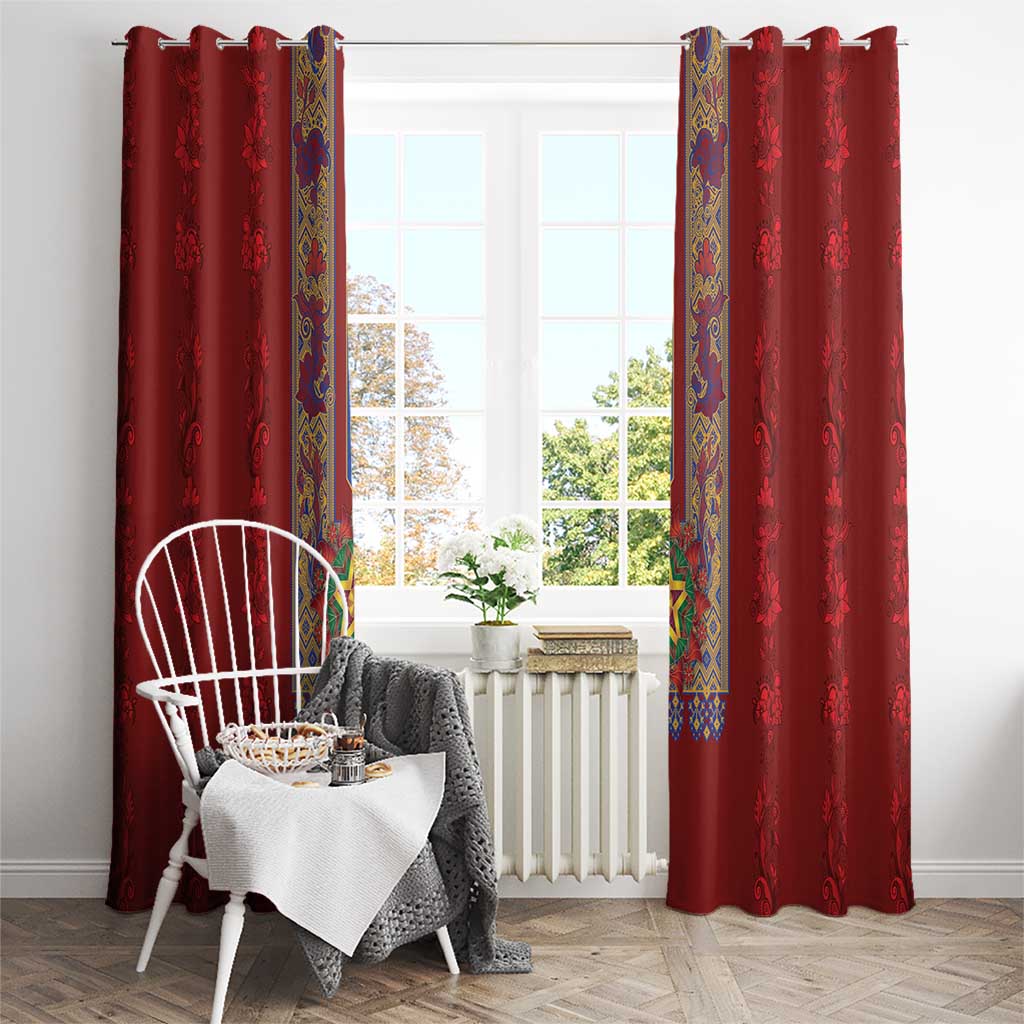 Philippines Christmas Window Curtain Parol Xmas Barong Style - Wonder Print Shop
