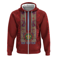 Philippines Christmas Zip Hoodie Parol Xmas Barong Style - Wonder Print Shop