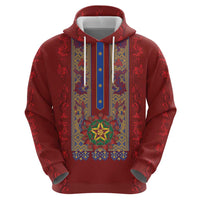 Philippines Christmas Zip Hoodie Parol Xmas Barong Style - Wonder Print Shop