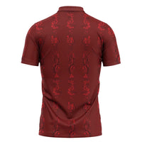 Philippines Christmas Zipper Polo Shirt Parol Xmas Barong Style - Wonder Print Shop