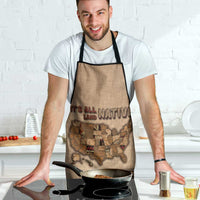 Native American Apron Retro Map Stitching Effect