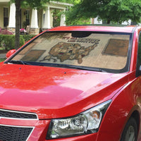 Native American Auto Sun Shade Retro Map Stitching Effect