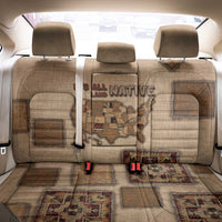 Native American Back Car Seat Cover Retro Map Stitching Effect