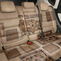 Native American Back Car Seat Cover Retro Map Stitching Effect