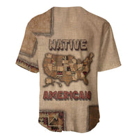 Native American Baseball Jersey Retro Map Stitching Effect
