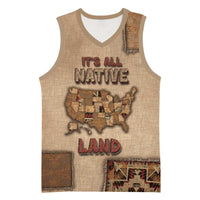 Native American Basketball Jersey Retro Map Stitching Effect