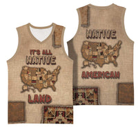 Native American Basketball Jersey Retro Map Stitching Effect