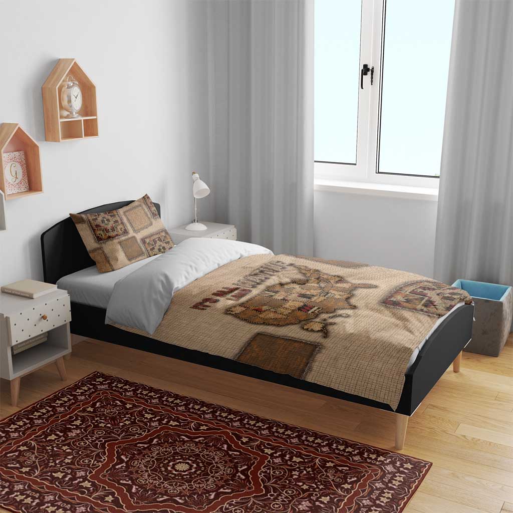 Native American Bedding Set Retro Map Stitching Effect