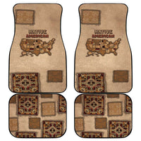 Native American Car Mats Retro Map Stitching Effect