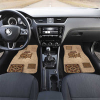 Native American Car Mats Retro Map Stitching Effect